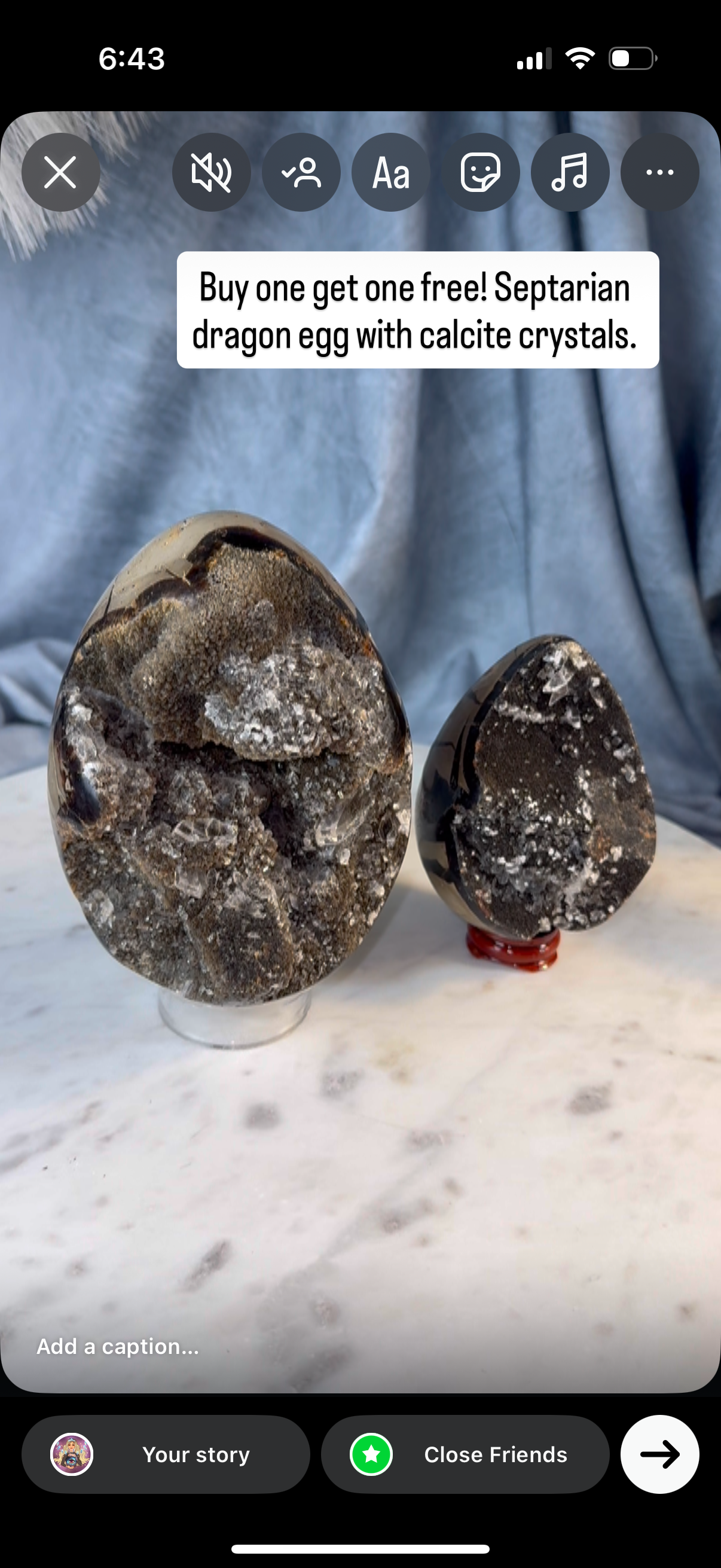 Buy one get one Septarian dragon eggs.