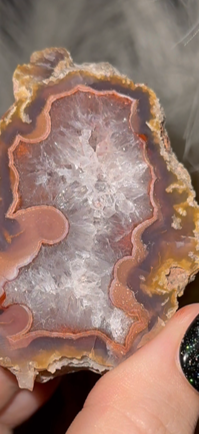 Pink & purple Laguna Agate.