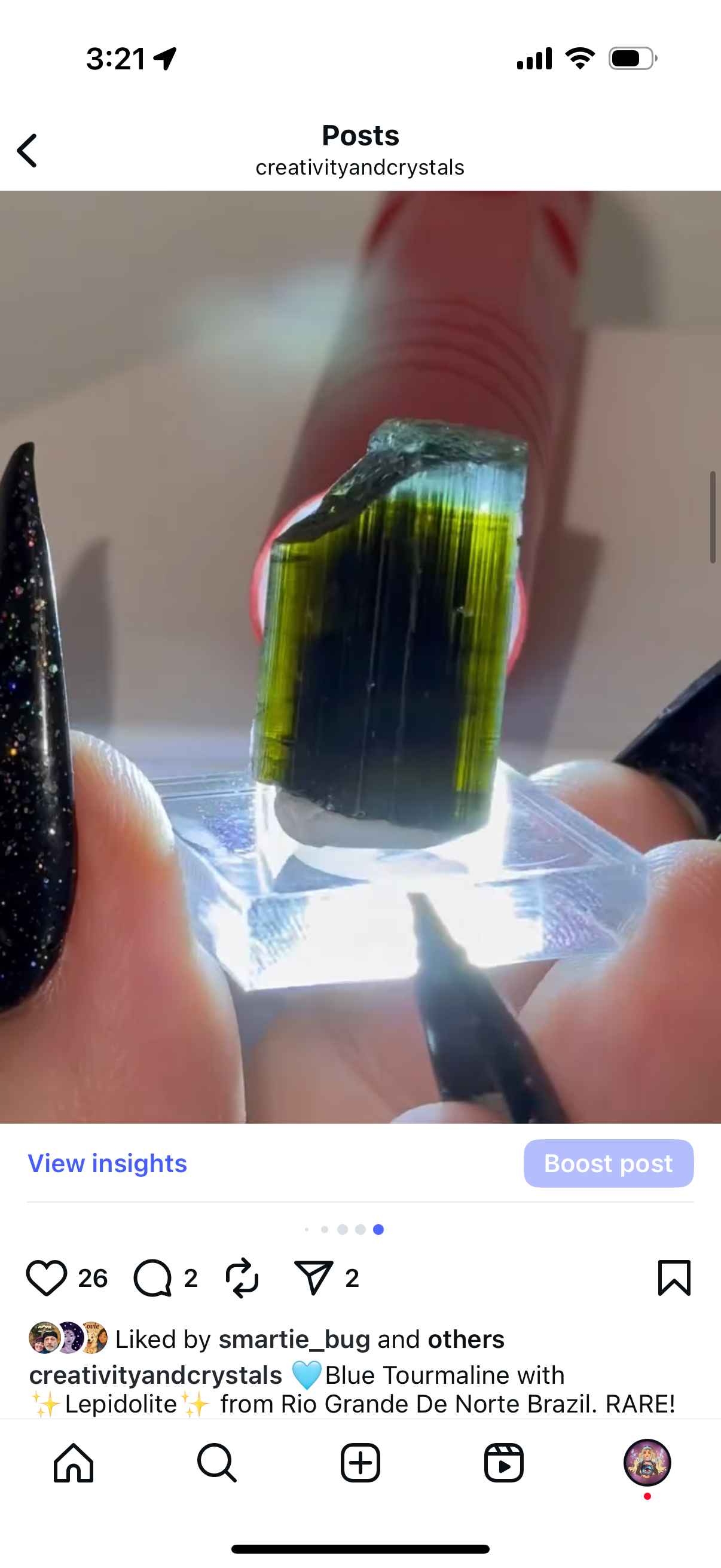 Tourmaline from Brazil.