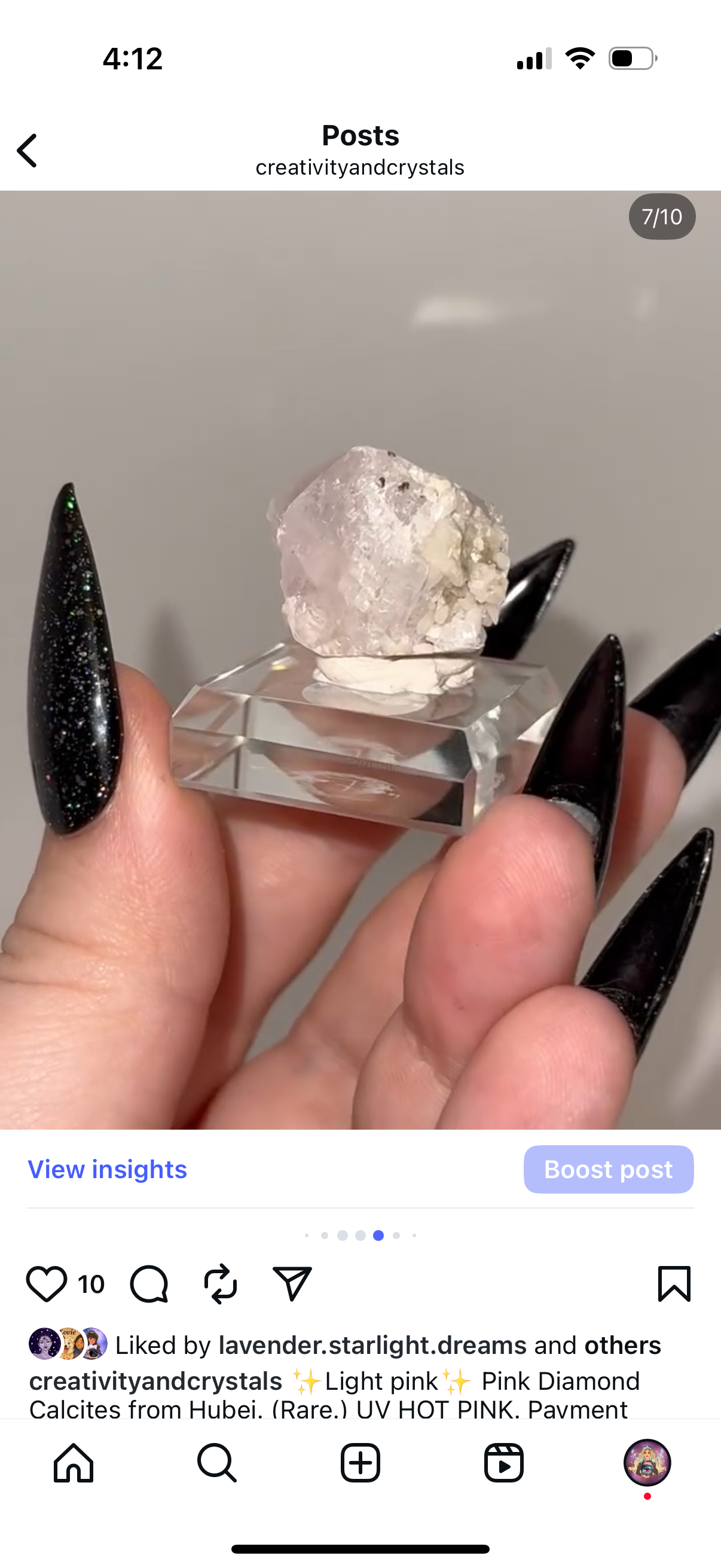 Diamond pink calcite from Hubei.