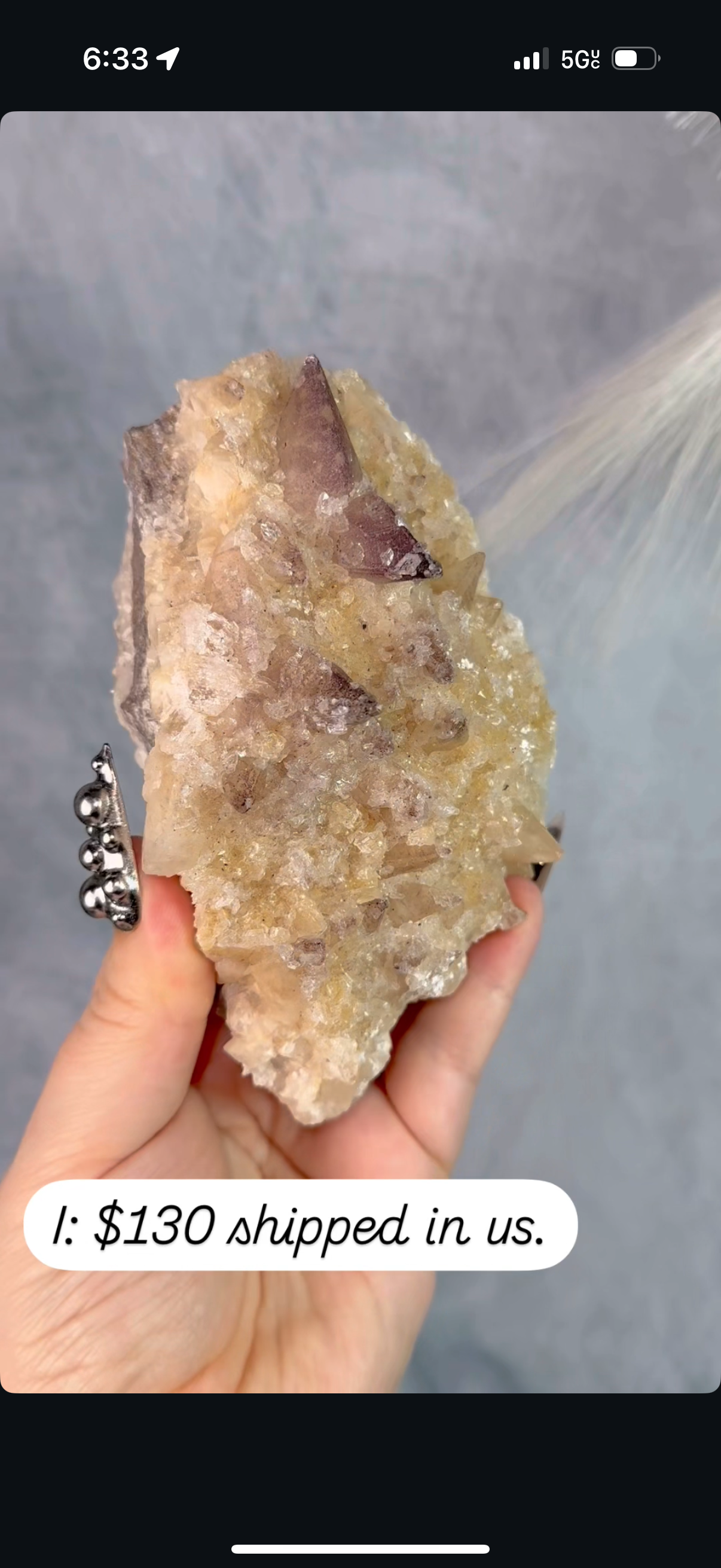 Champagne Dogtooth calcite with yttrium fluorite & selenite crystals.
