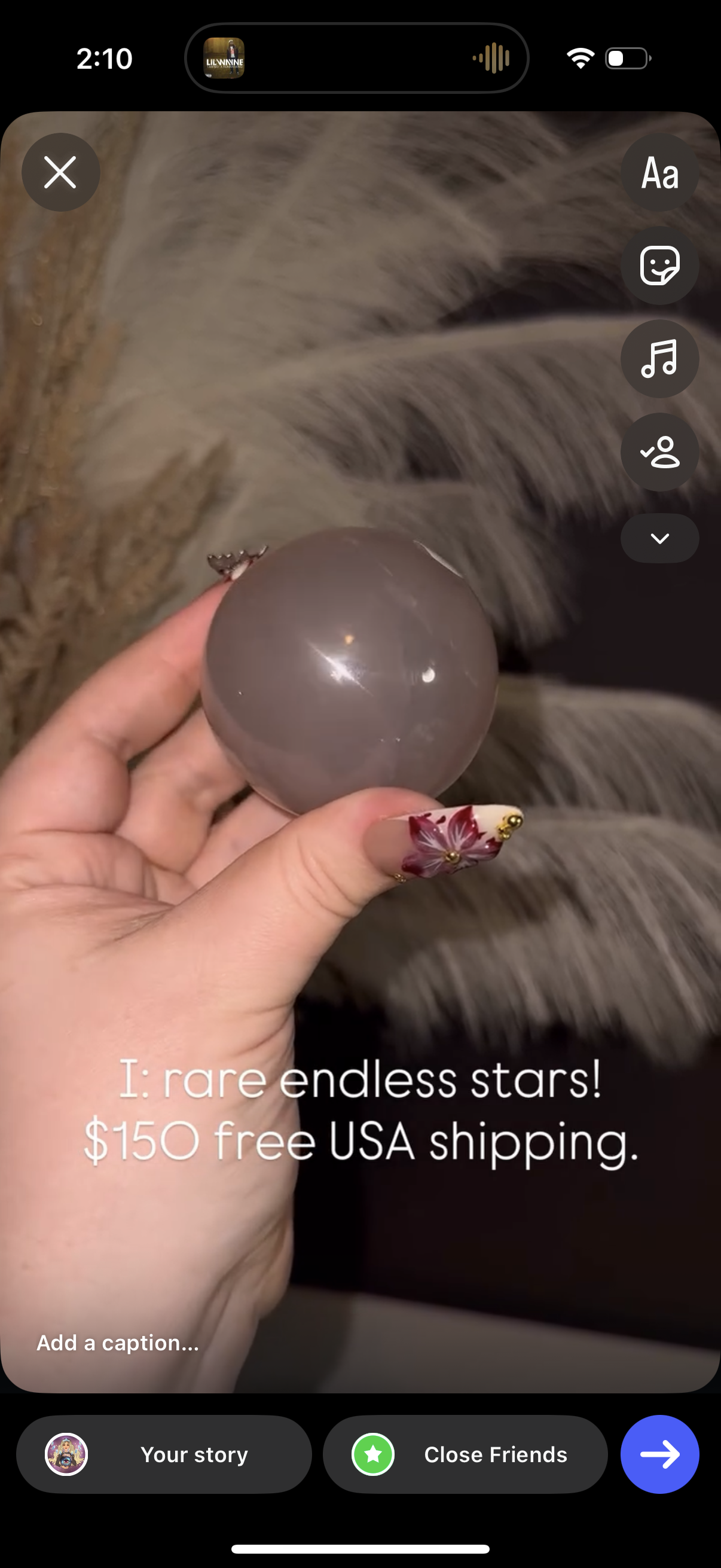 Endless star blue rose sphere