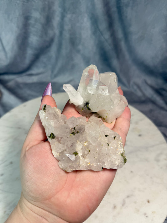 Epidote Quartz bundle of 2.