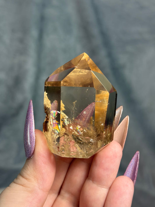 Chunky Honey Citrine tower. (Natural Brazil.)