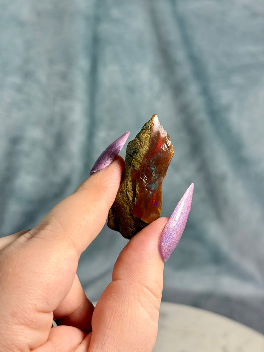Ethiopian Water Opal Chocolate Red.