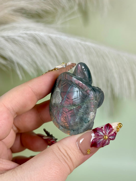 Pink  Labradorite turtle.