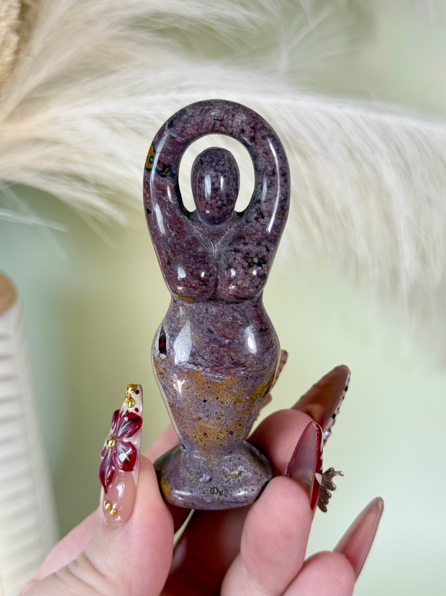 Purple ocean Jasper goddess.