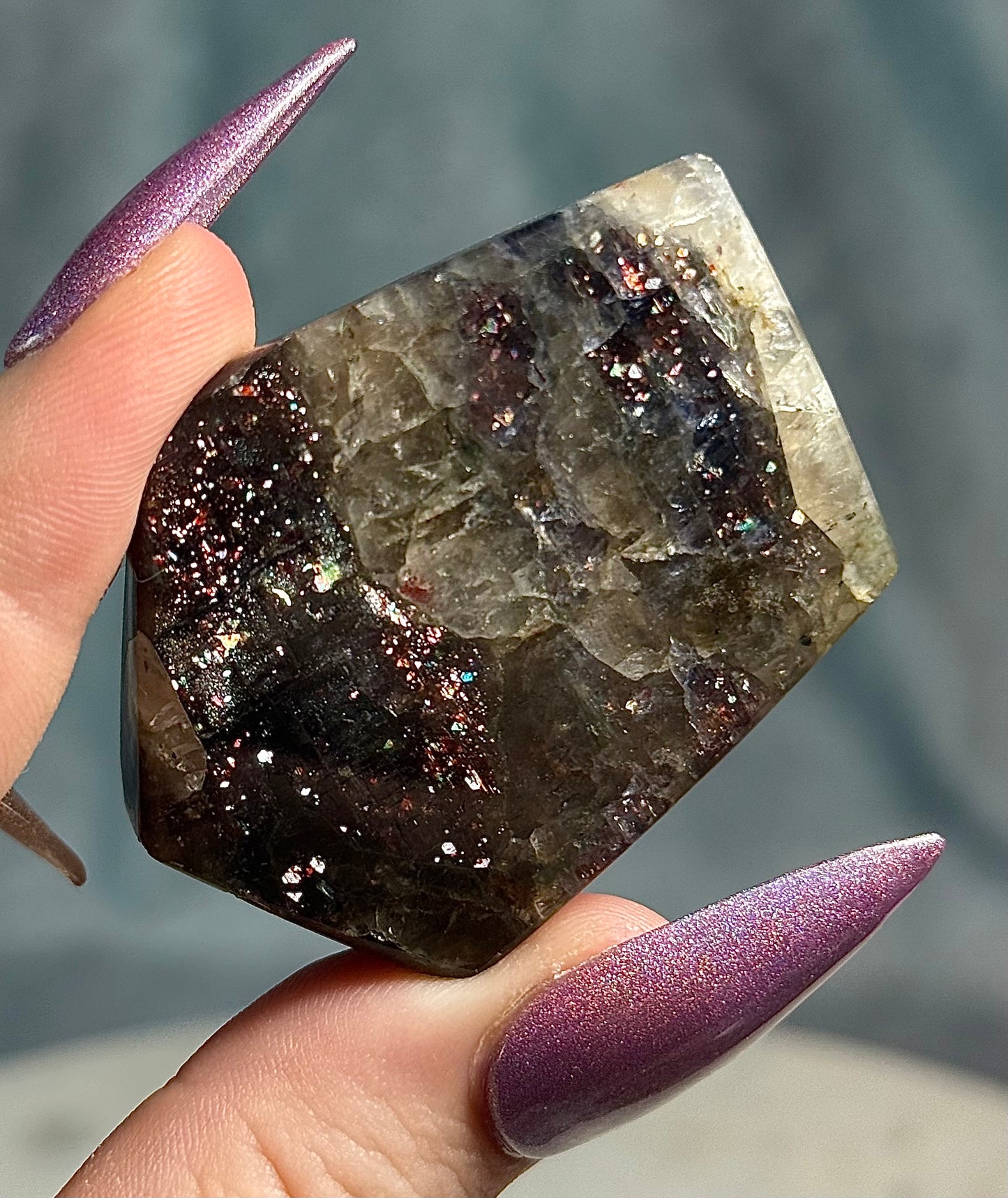 Rare Bloodshot Iolite with Sunstone.