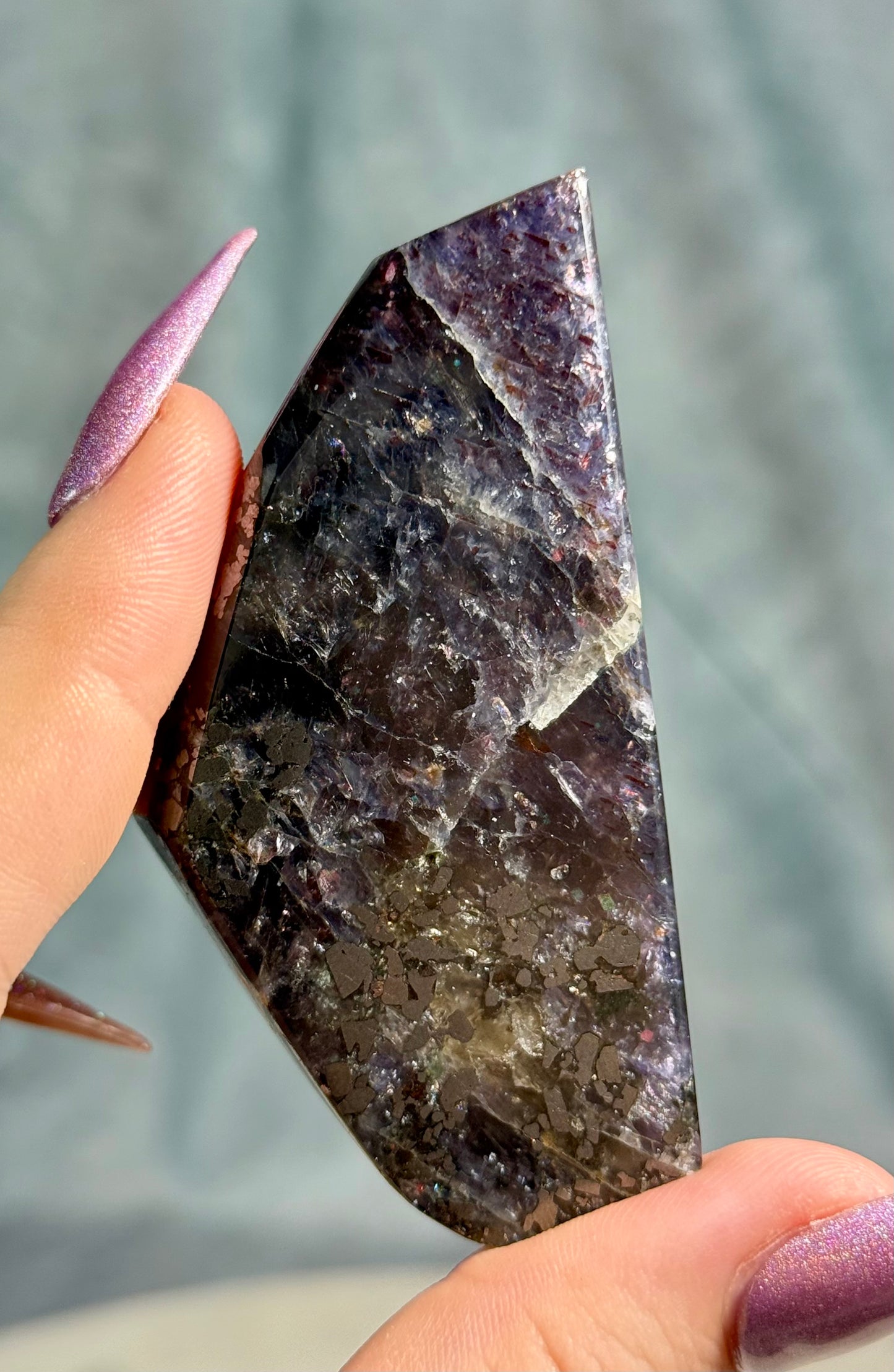 Rare Bloodshot Iolite with Sunstone.