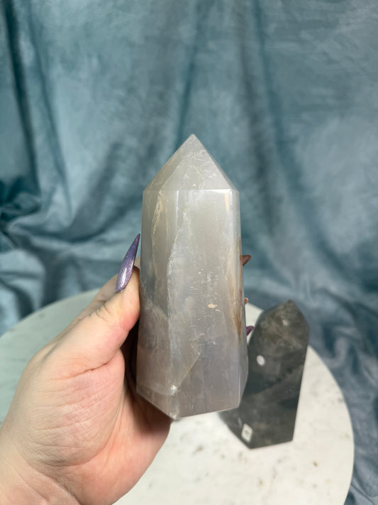 Imperfect very chunky Blue Rose Quartz towers.