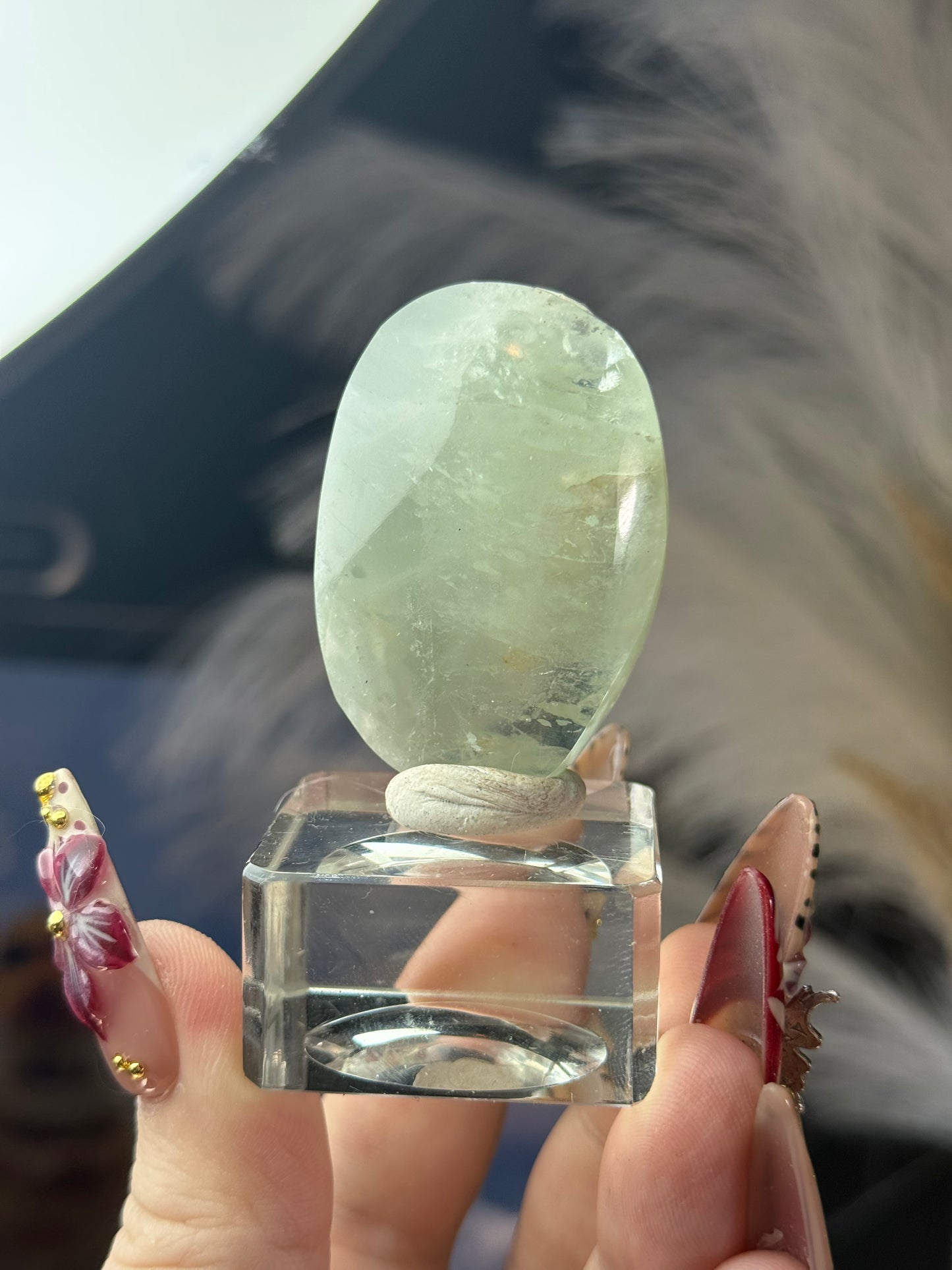Aquamarine pocket stone from Brazil.￼