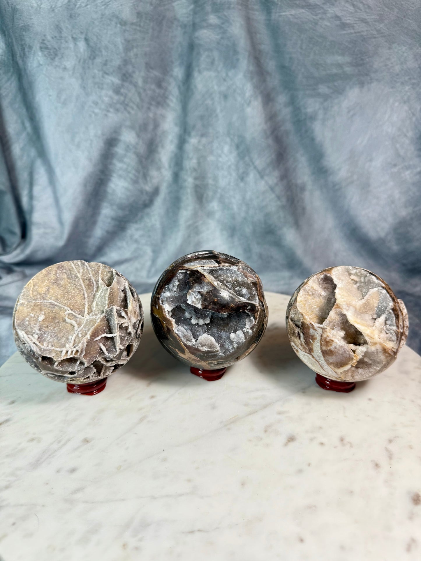 Druzy Sphalerite spheres. 🌚