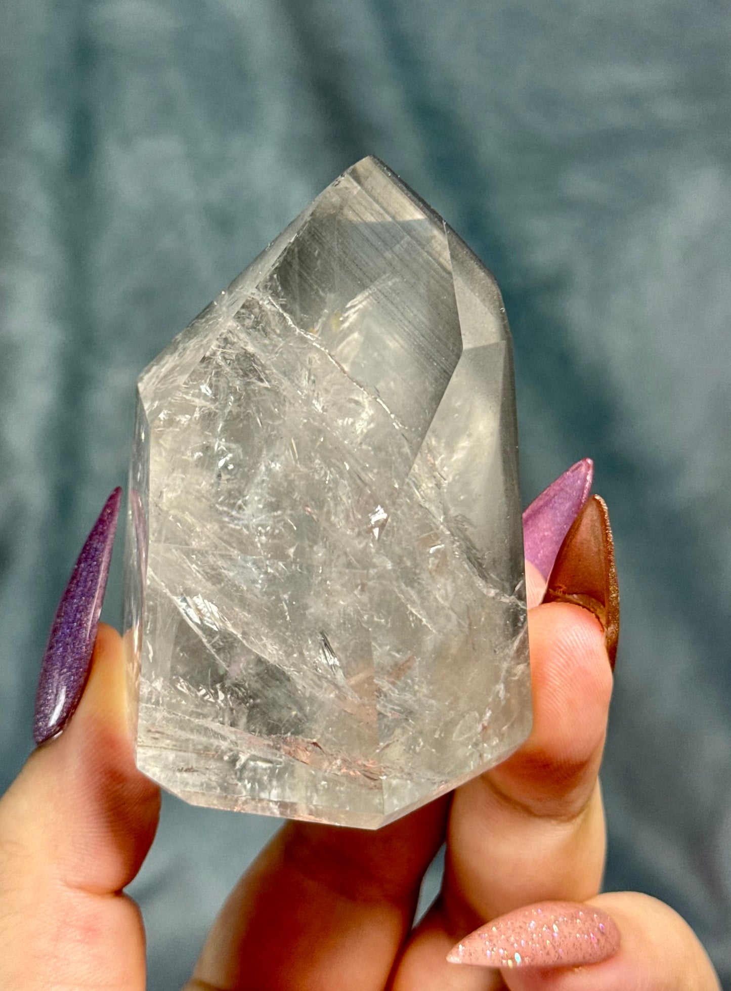 Nightshade Lemurian towers. (Polished Lemurian.)