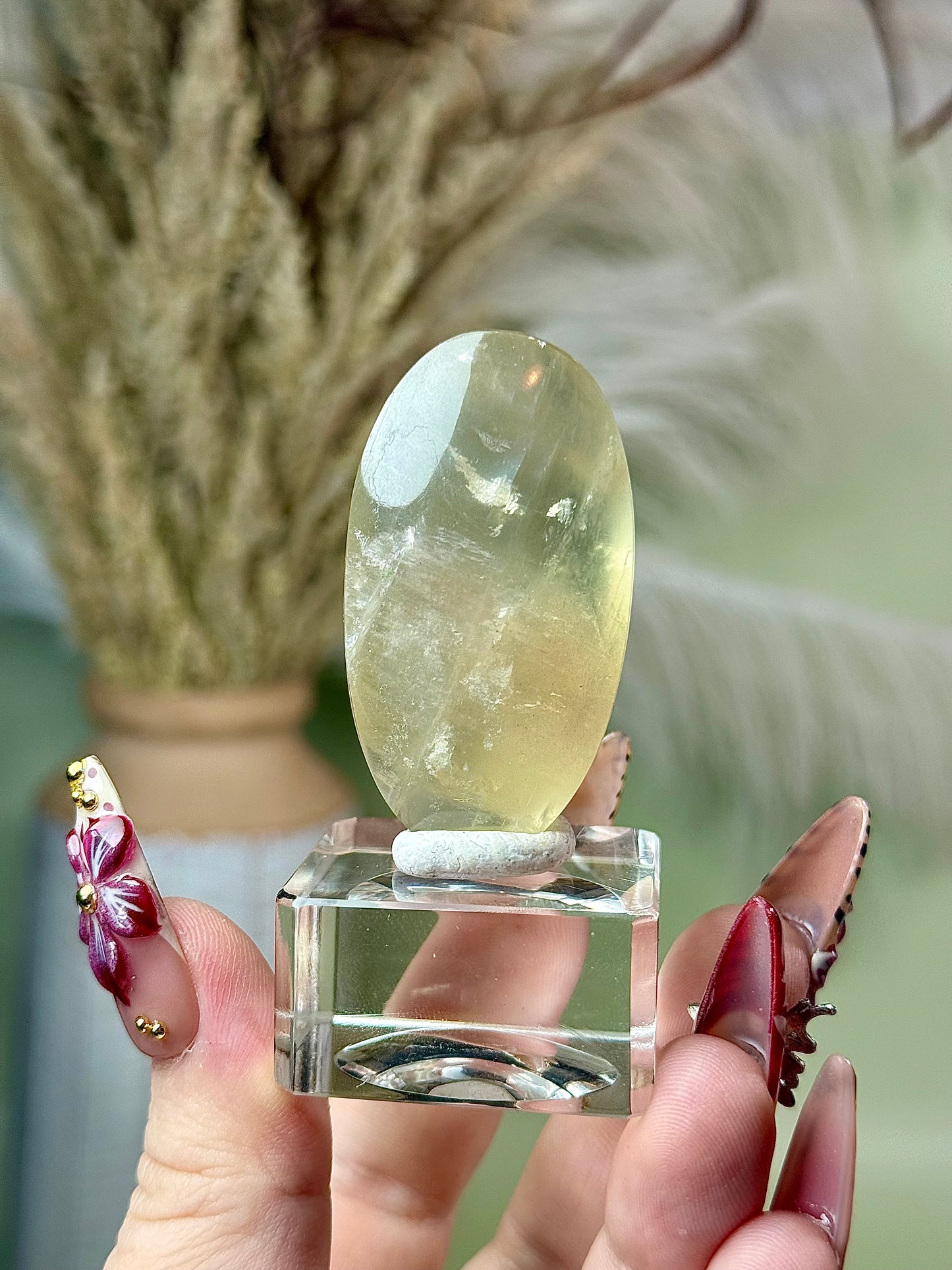 Rare Gem grade Sage moonstone with blue flash palm stone. From Tanzania. (With Sunstone!)
