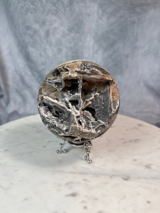 Large druzy Sphalerite sphere. 🌚