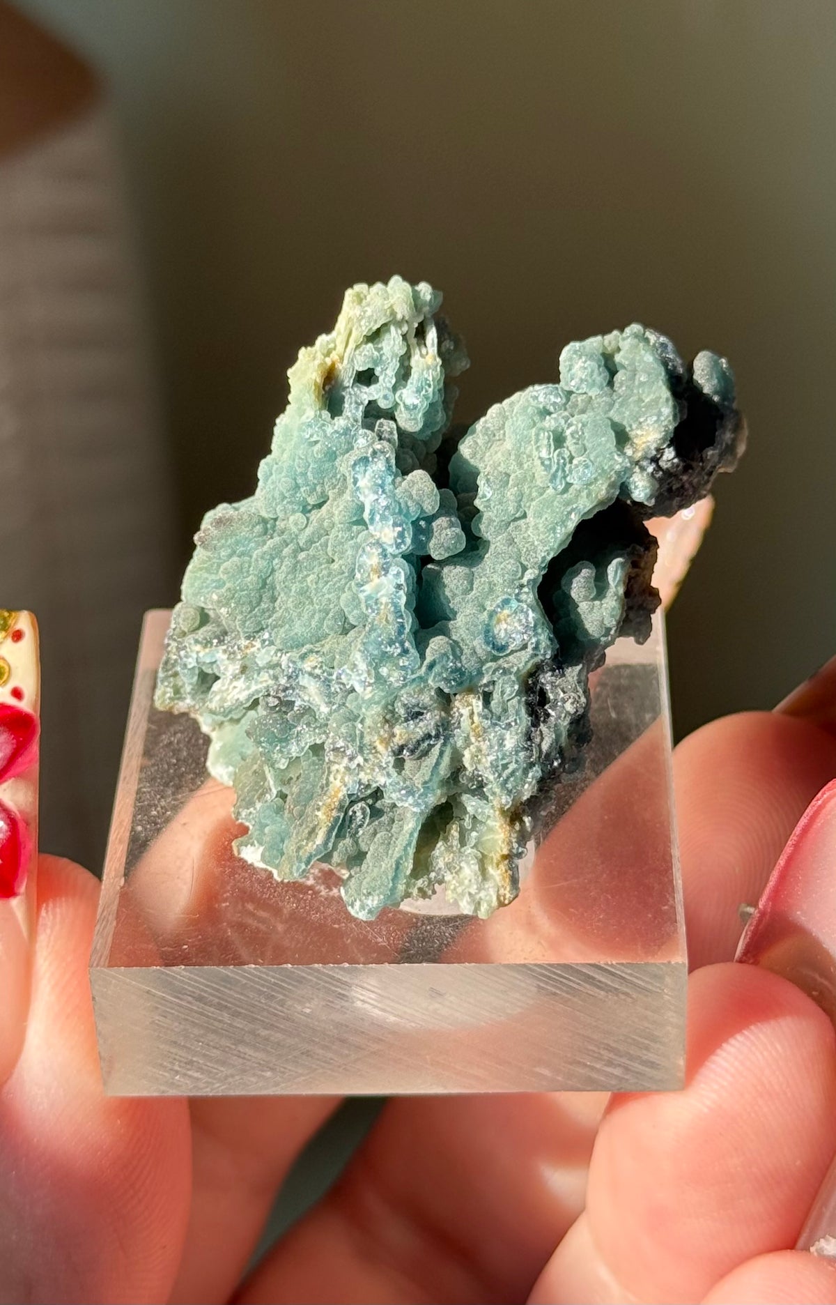 Rare Blue Plumbogummite from Guangxi Zhuang China.