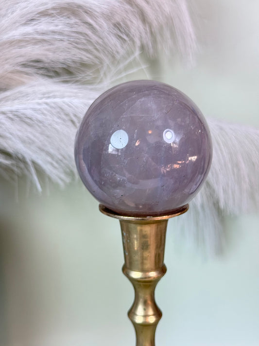 Blue rose Quartz sphere.