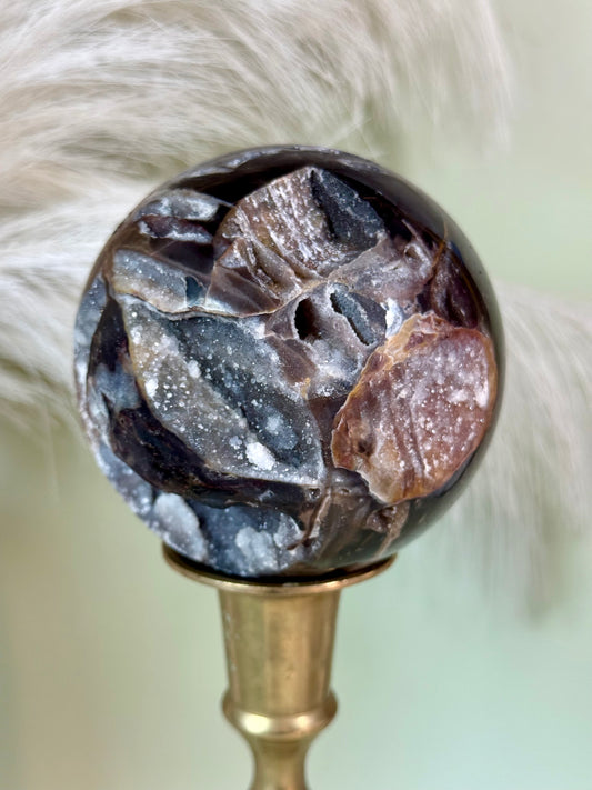 Druzy sphalerite sphere.