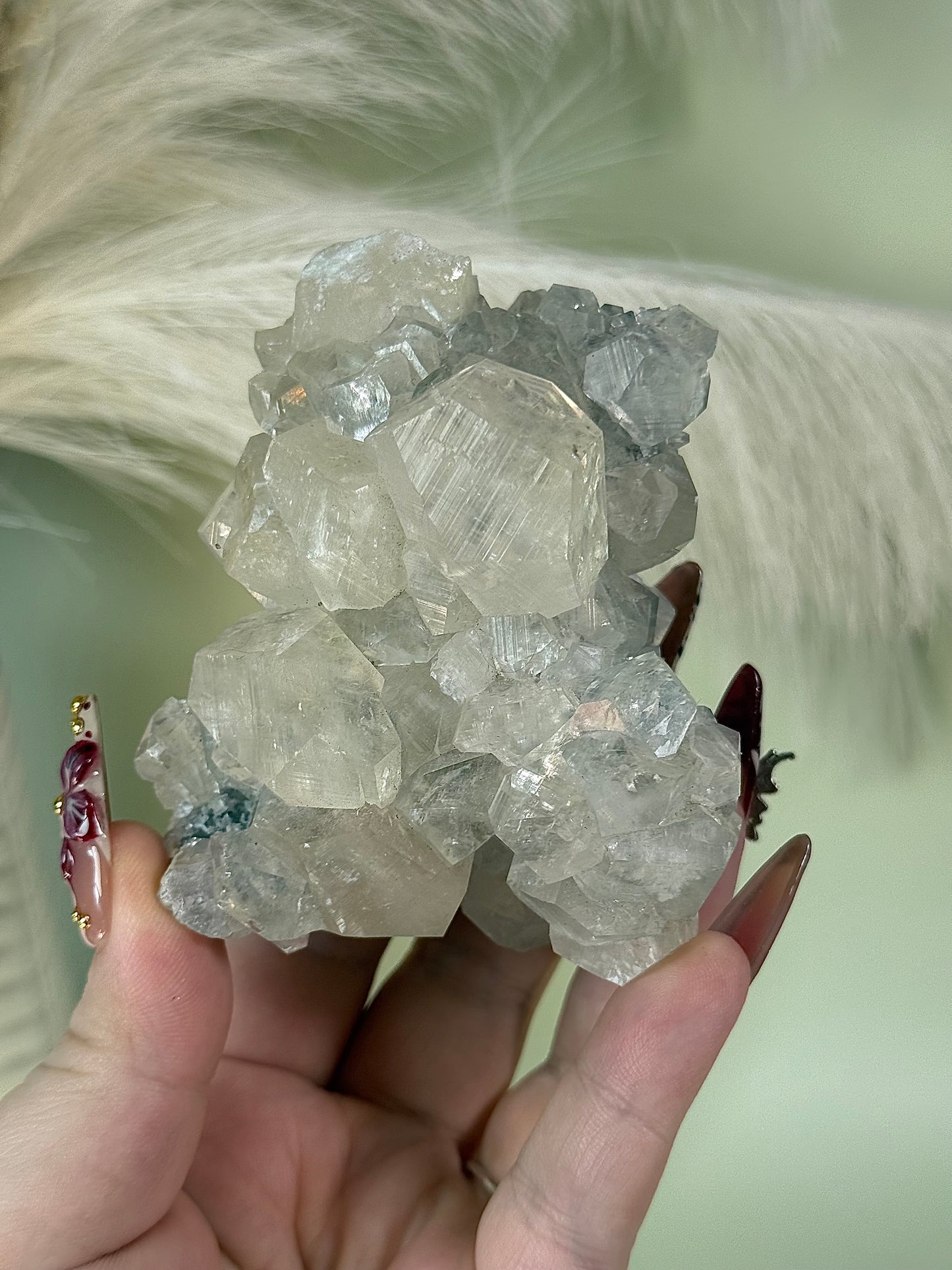 Diamond calcite on sphalerite.