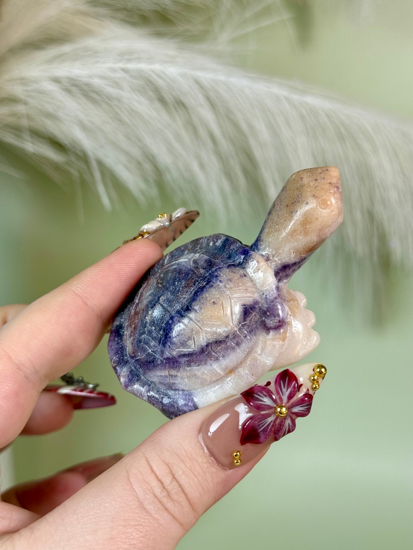 Opalized Fluorite turtle.