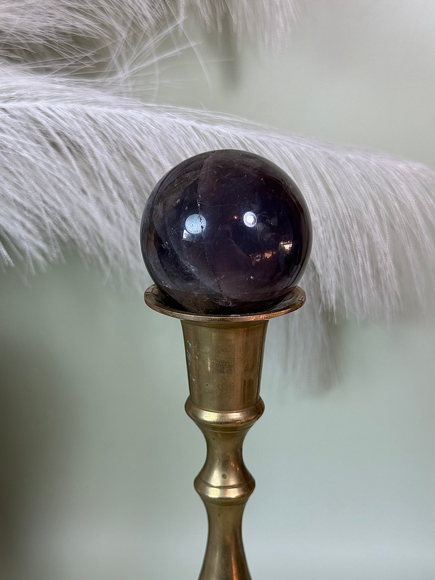 Star blue rose Quartz sphere.