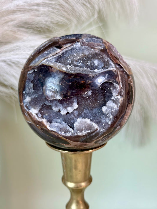 Druzy sphalerite sphere.