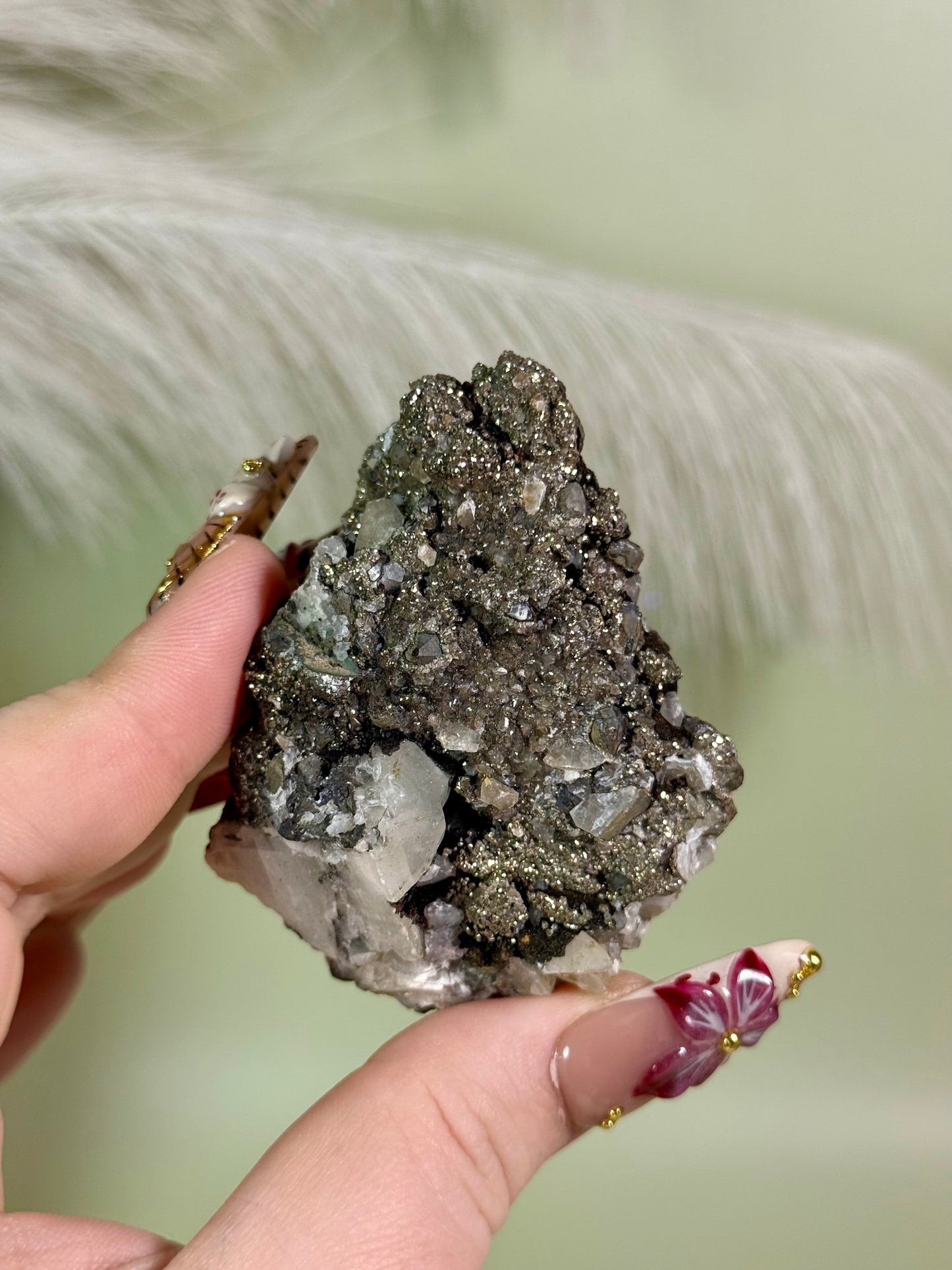 Goethite with pyrite & calcite.