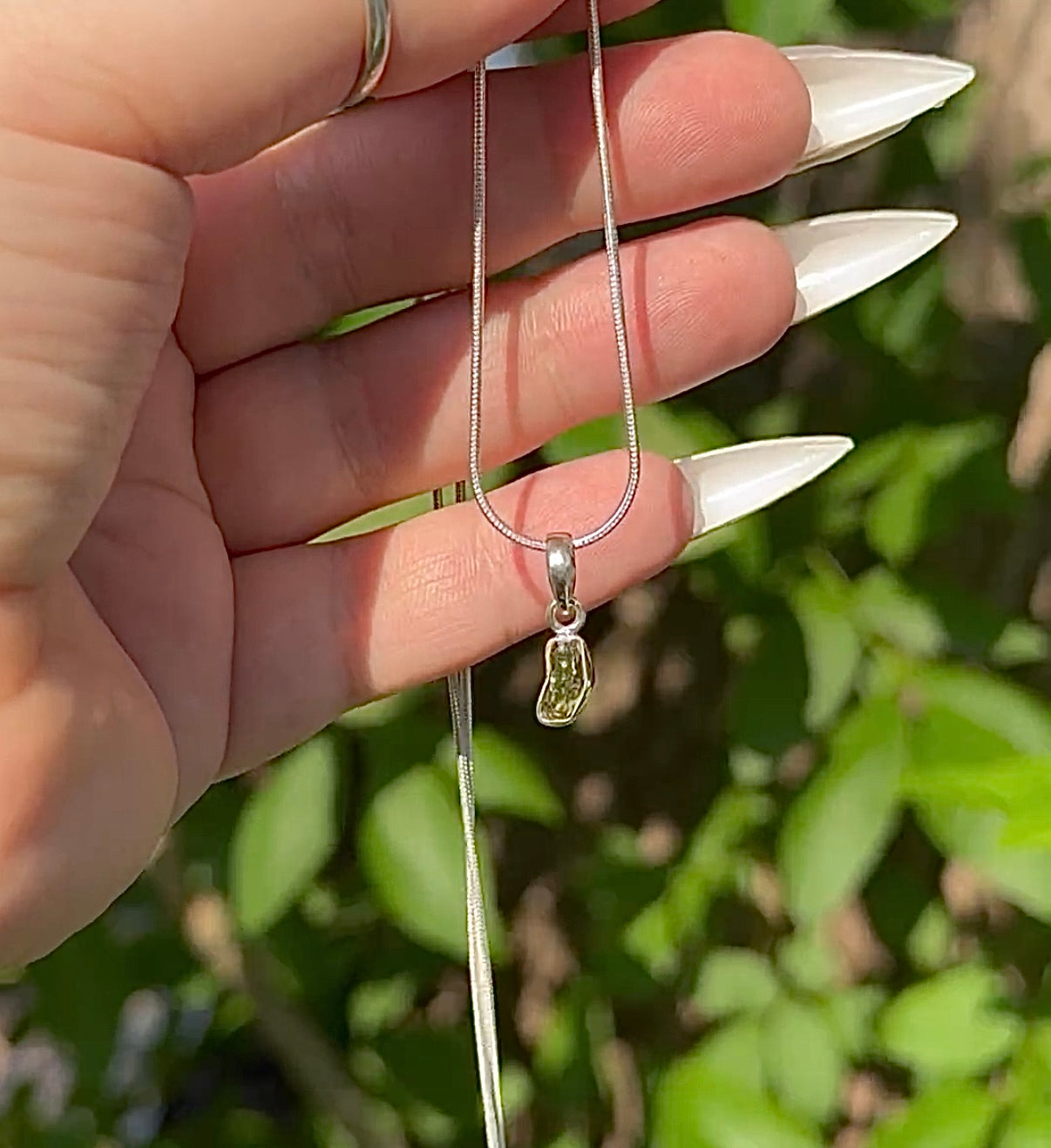 Moldavite necklace