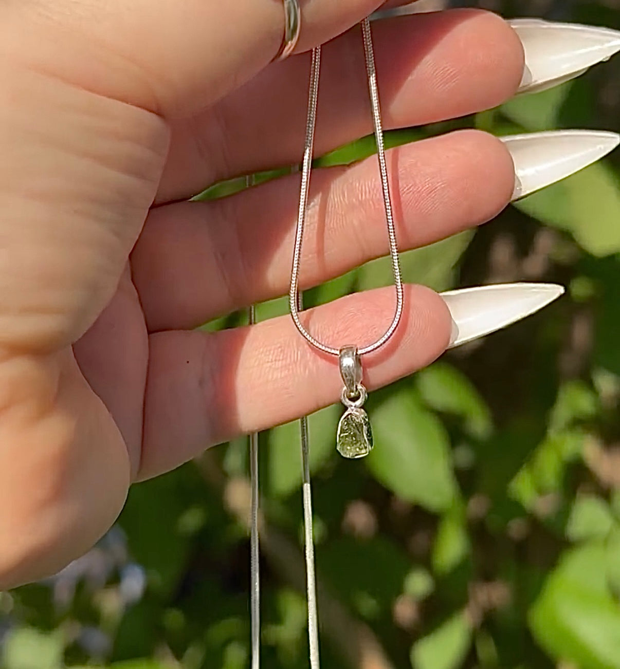 Moldavite necklace