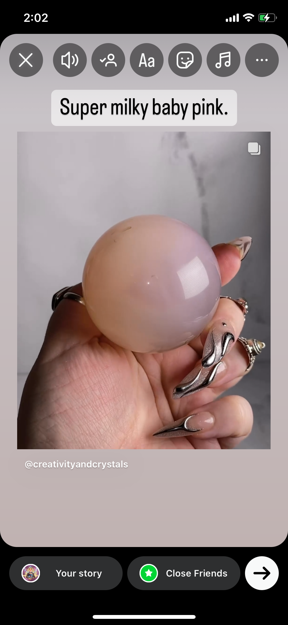 Milky pink jelly sphere