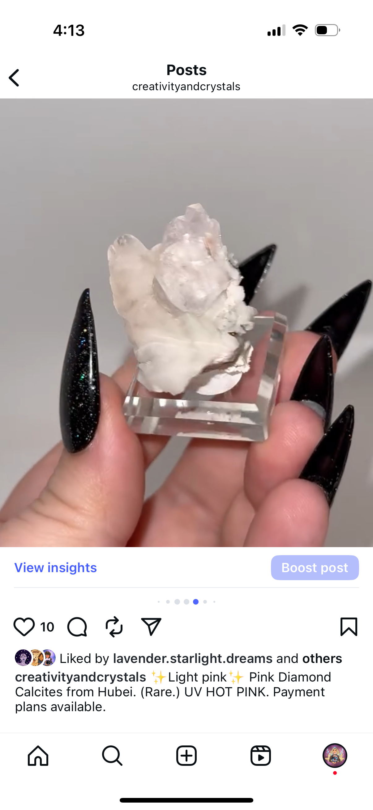 Pink diamond calcite from Hubei.