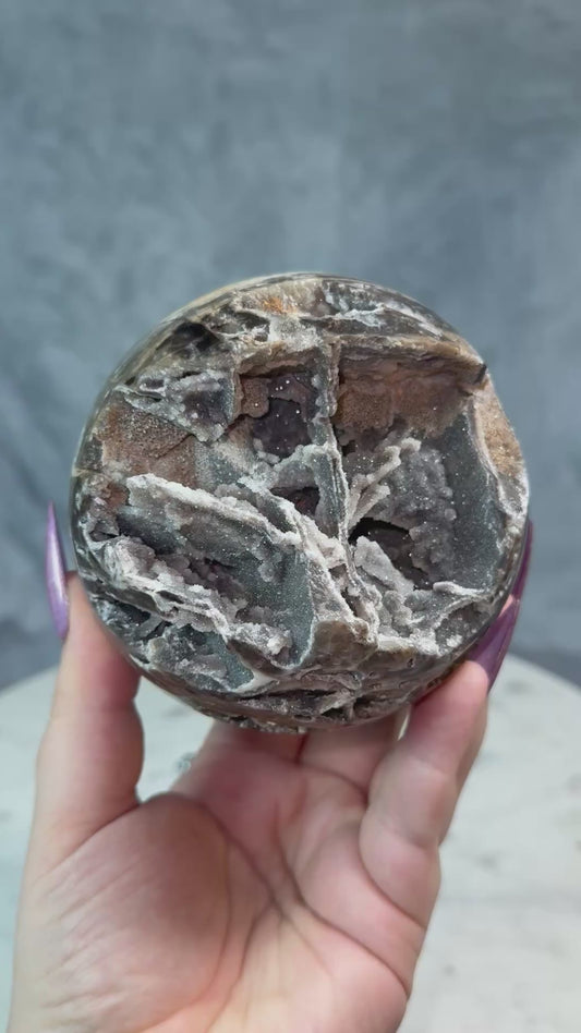 Large druzy Sphalerite sphere. 🌚