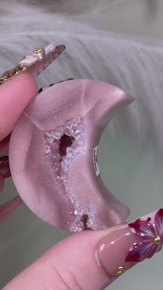 Mauve pink amethyst moon.