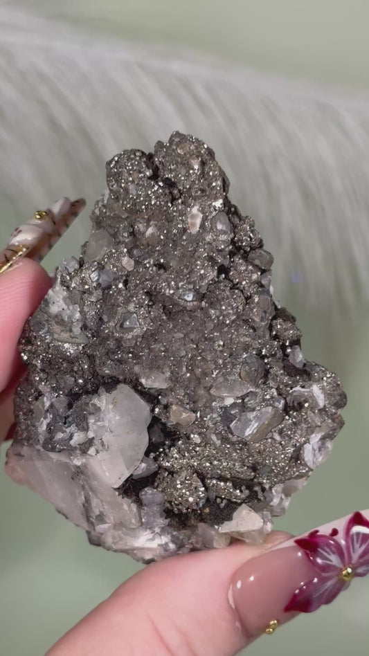 Goethite with pyrite & calcite.