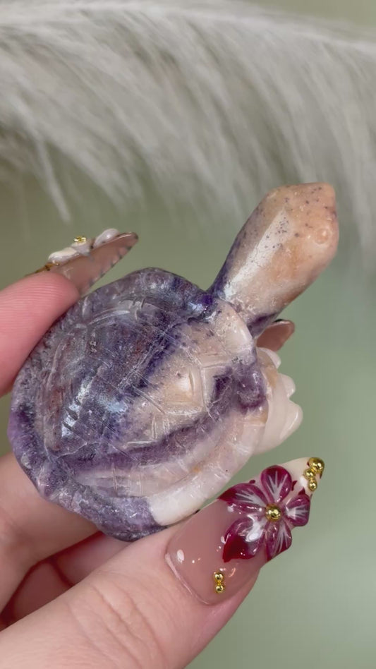 Opalized Fluorite turtle.