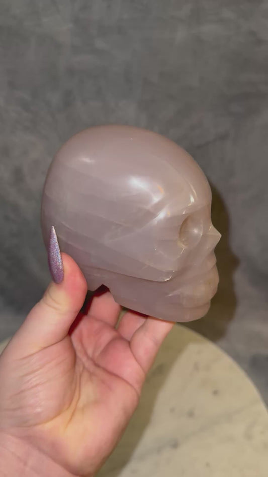 Endless STAR lavender blue rose Quartz skull.