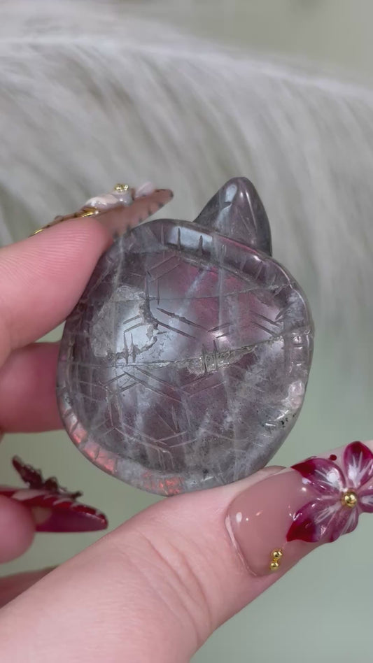 Pink  Labradorite turtle.