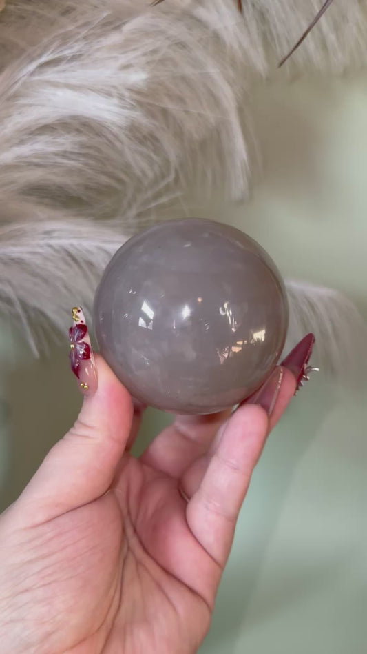 Blue rose Quartz sphere.